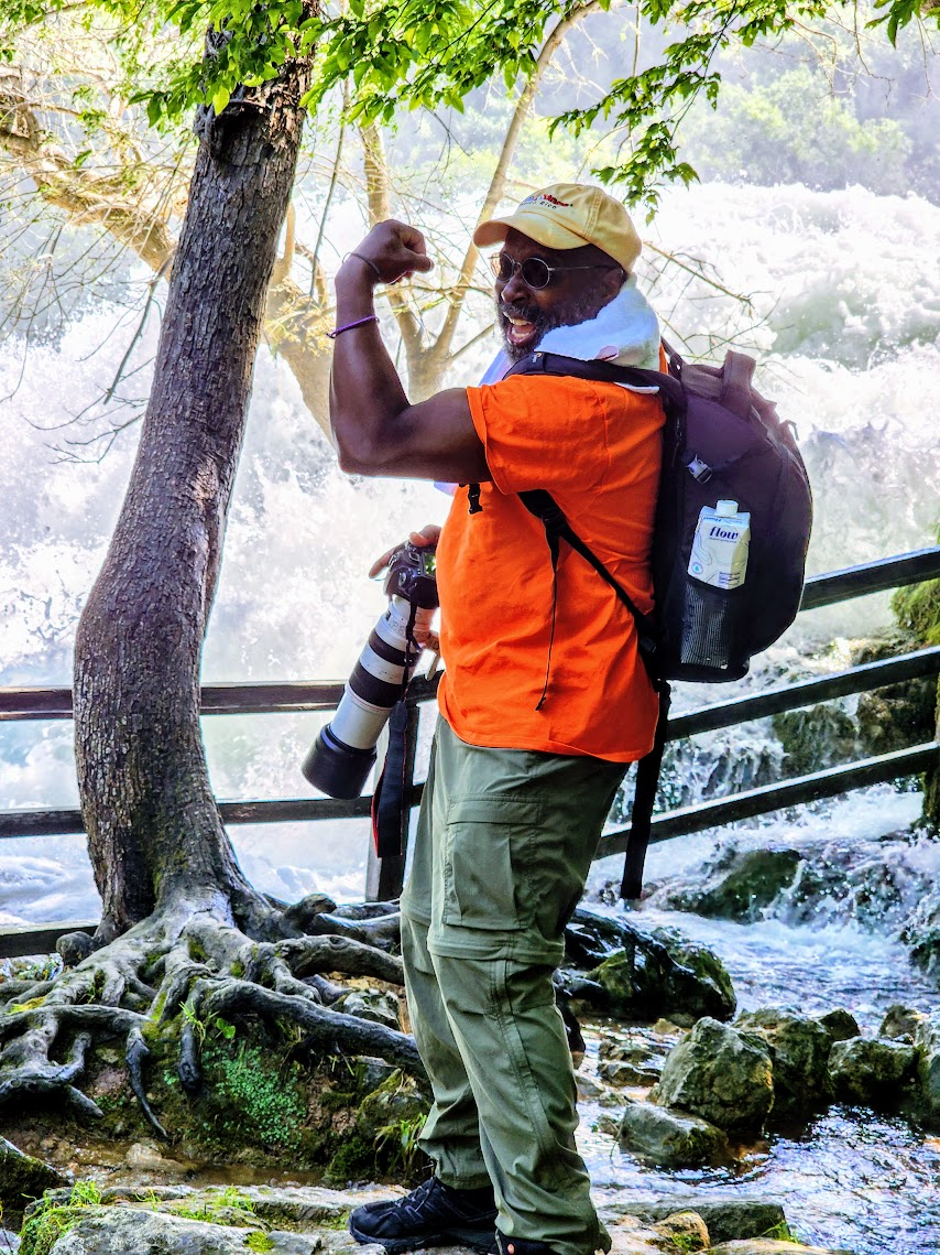 Photographer holding a camera
